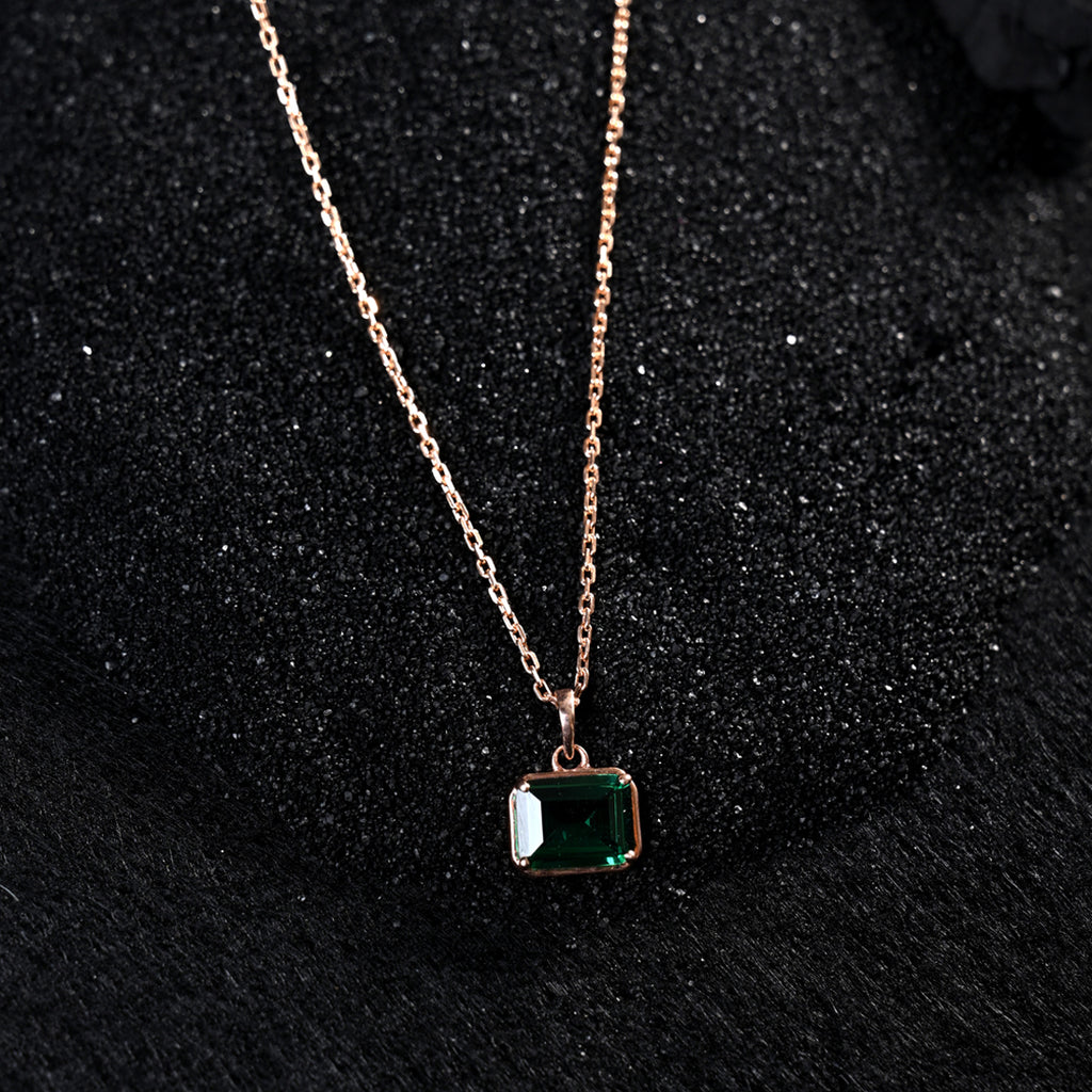 CLARA 925 Sterling Silver Celia Pendant Chain Necklace 