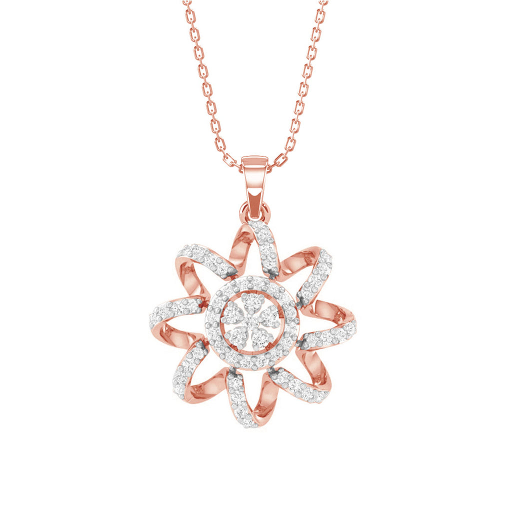 CLARA 925 Sterling Silver Anna Pendant Chain Necklace 