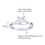 CLARA Made with Swiss Zirconia 925 Sterling Silver Heart Solitaire Ring Gift for Women and Girls