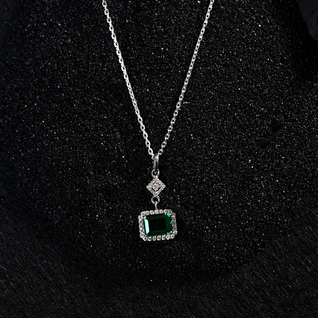 CLARA 925 Sterling Silver Bianca Pendant Chain Necklace 
