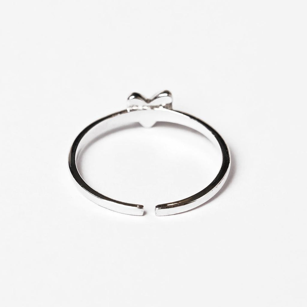 CLARA Pure 925 Sterling Silver  Minimal Heart Finger Ring 