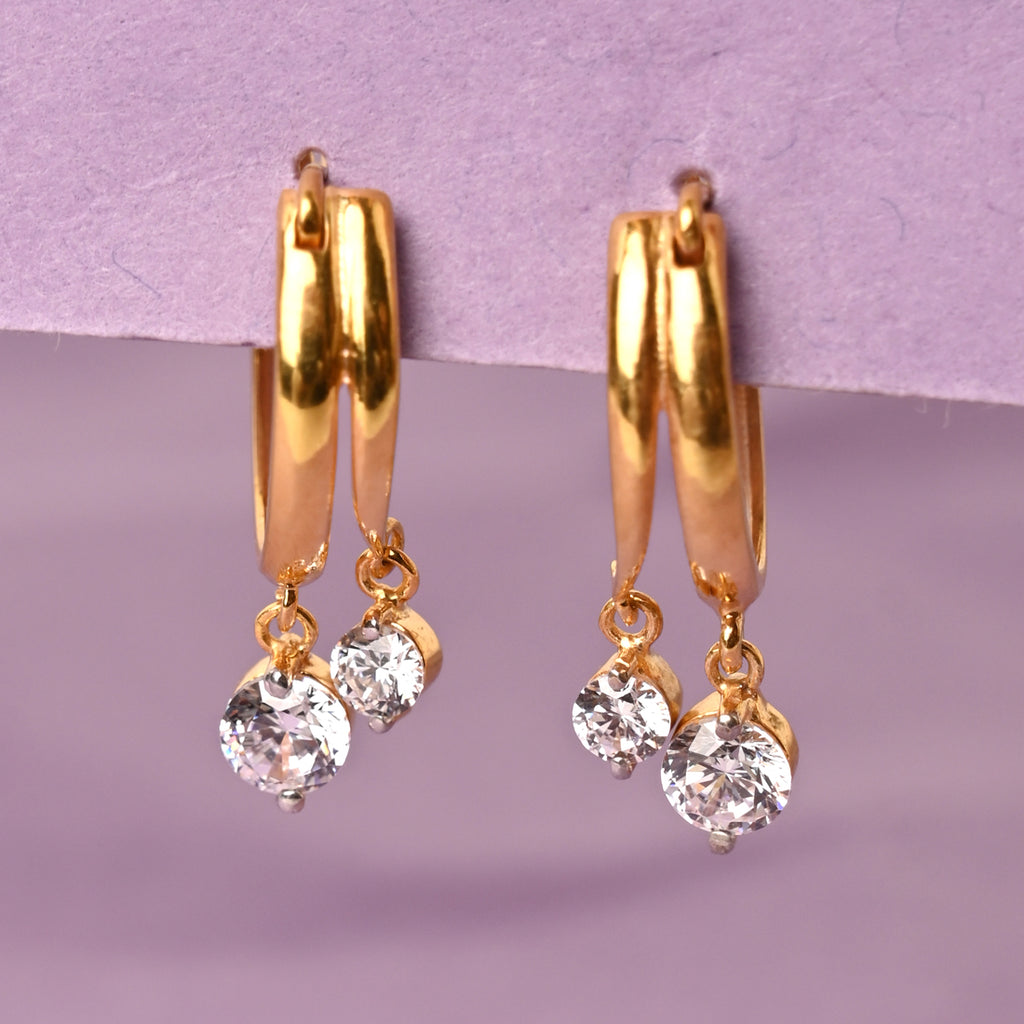 CLARA 925 Sterling Silver Drops Hoop Bali Earrings 