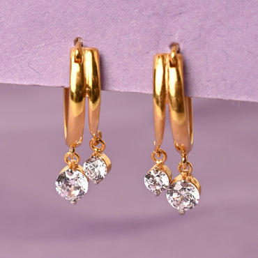 CLARA 925 Sterling Silver Drops Hoop Bali Earrings 