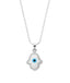 Silver Evil Eye Hamsa Hand Pendant Chain Necklace