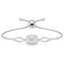 CLARA 925 Pure Silver Octa Solitaire Hand Bracelet
