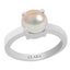 Certified Pearl Moti Prongs Silver Ring 3cts or 3.25ratti