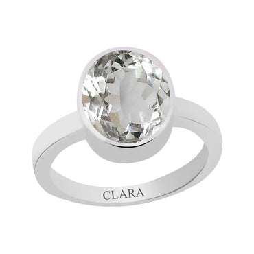 Certified Crystal Isphetic Elegant Silver Ring 7.5cts or 8.25ratti