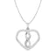 CLARA 925 Sterling Silver Infinity Heart Pendant Chain Necklace 