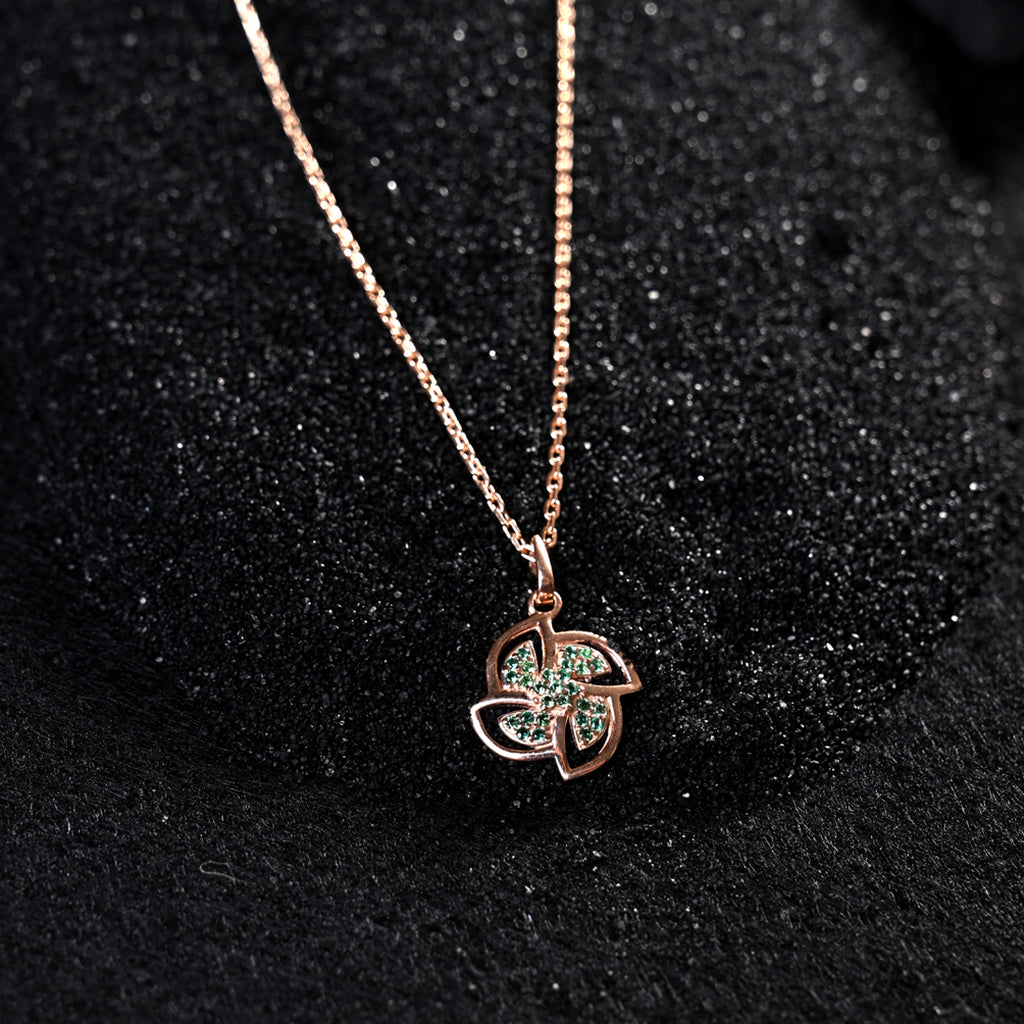 CLARA 925 Sterling Silver Hermosa Pendant Chain Necklace 