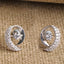 CLARA 925 Sterling Silver Rosa Earrings with Screw Back 