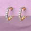 CLARA 925 Sterling Silver Hexa Hoop and Huggies Earrings 