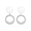 CLARA 925 Sterling Silver Pearl Detach Earrings | Rhodium Plated, Swiss Zirconia , Screw Back | Gift for Women & Girls