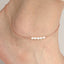 CLARA 925 Sterling Silver Pearl Anklet Payal ( Single ) Adjustable Chain, Rose Gold Plated Gift for Women and Girls