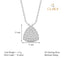 CLARA 925 Sterling Silver Jules Pendant Earring Chain Jewellery Set 