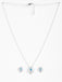 CLARA 925 Sterling Silver Stella Pendant Earring Chain Jewellery Set 