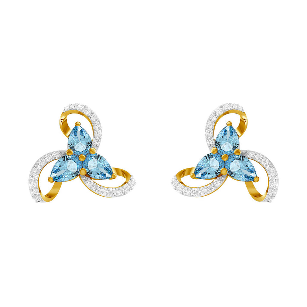 CLARA 925 Sterling Silver Melba Earrings with Screw Back 