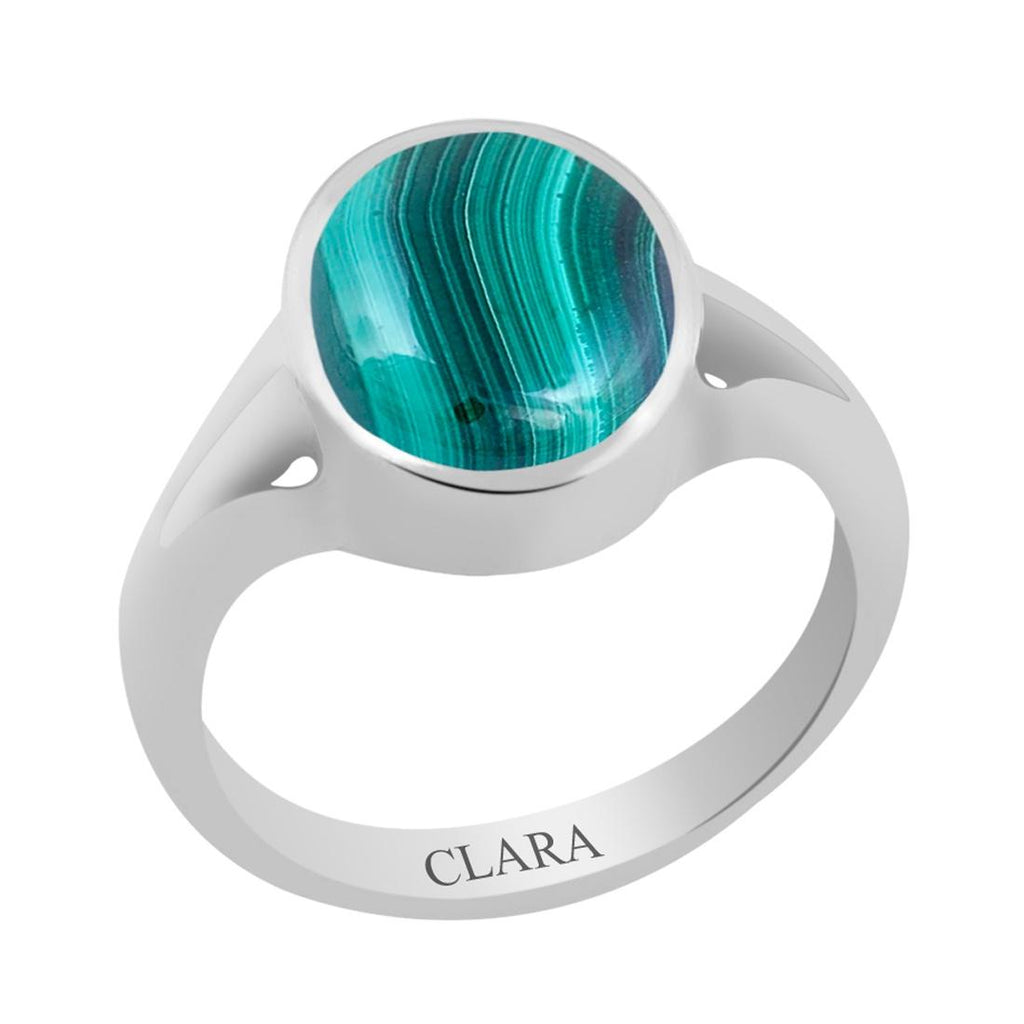 Certified Malachite Dana Firang Zoya Silver Ring 3cts or 3.25ratti