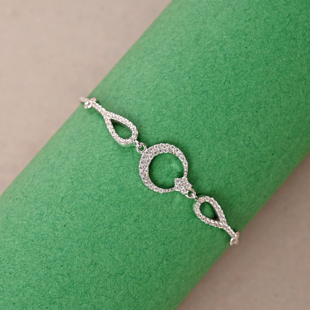 CLARA 925 Pure Silver Stylish Hand Bracelet