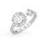 CLARA Pure 925 Sterling Silver Solitaire Finger Ring with Adjustable Band 