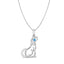 Silver Dog Pendant Chain Necklace