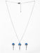 CLARA 925 Sterling Silver Dolores Pendant Earring Chain Jewellery Set 