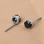 CLARA 925 Sterling Silver Black Studs Earrings Gift for Kids Girls 
