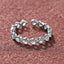 CLARA Pure 925 Sterling Silver Line of Heart Finger Ring 