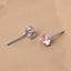 CLARA 925 Sterling Silver Pink Studs Earrings Gift for Kids Girls 