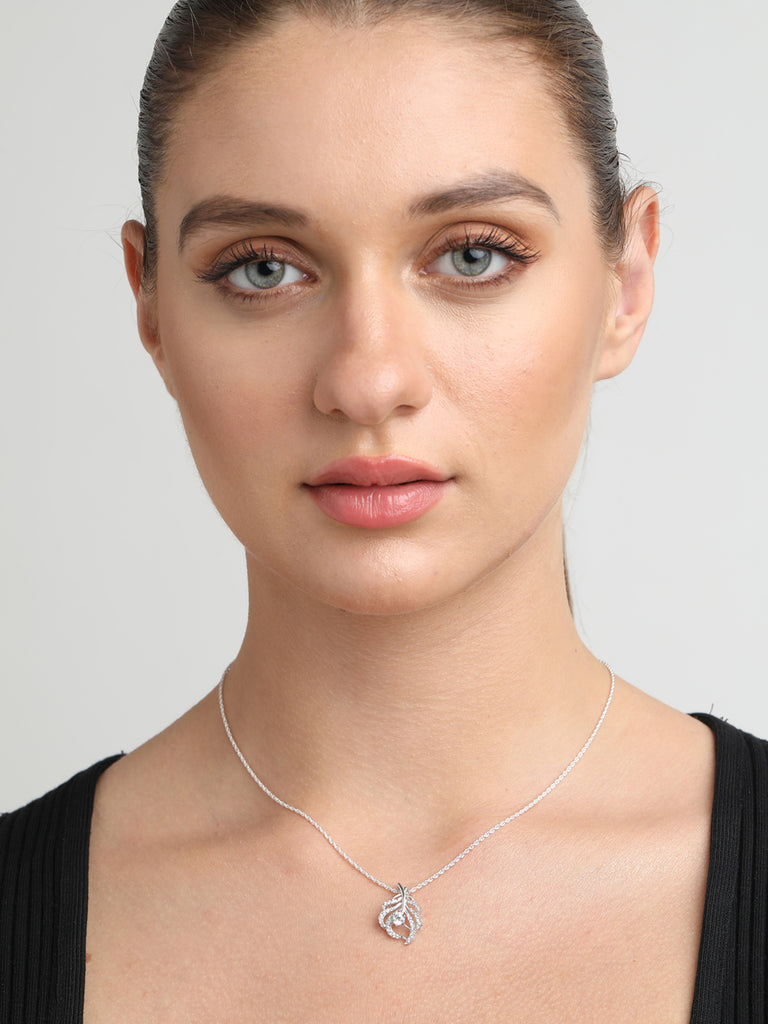 CLARA 925 Sterling Silver Nusa Pendant Chain Necklace 