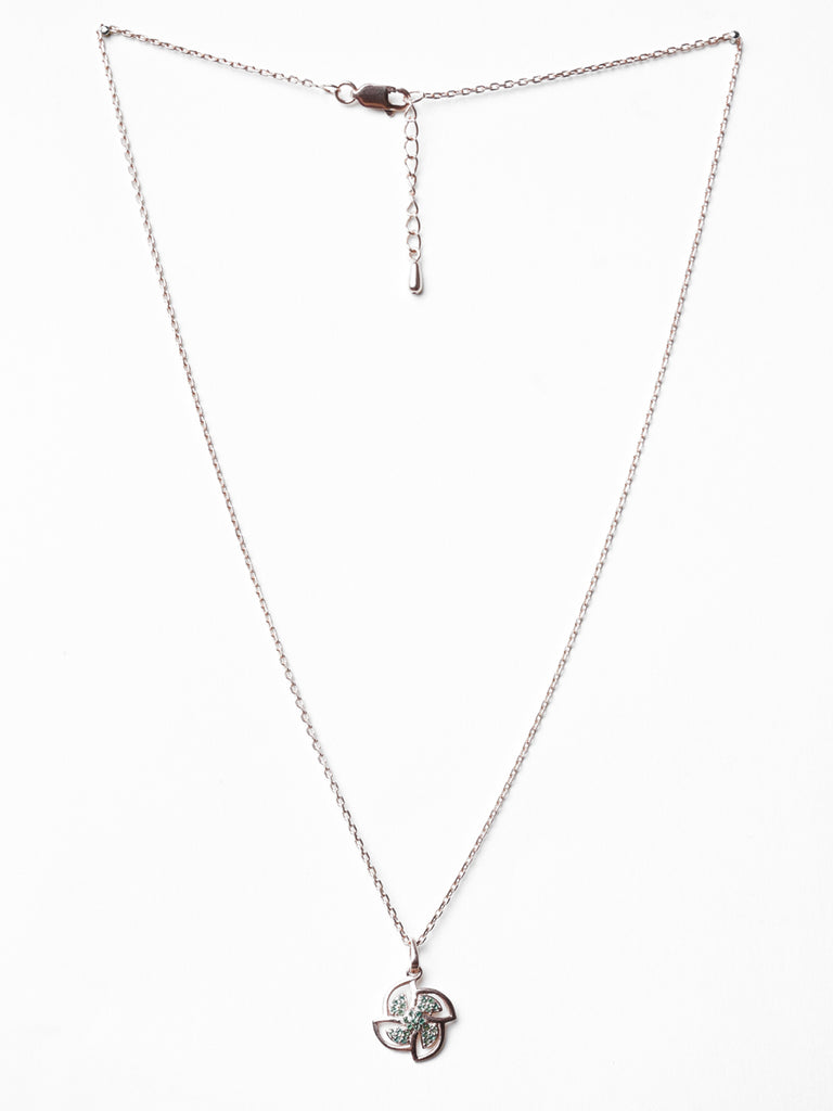 CLARA 925 Sterling Silver Hermosa Pendant Chain Necklace 
