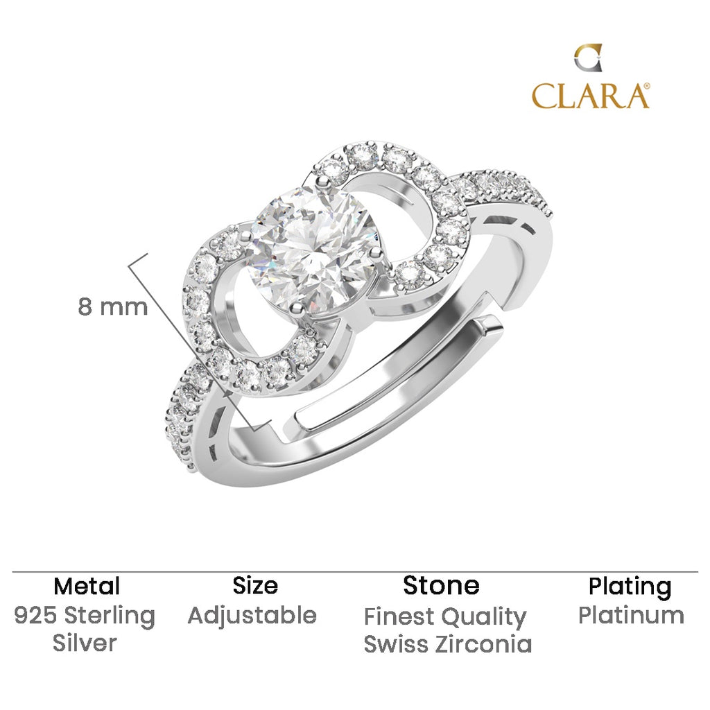 Silver Anya Solitaire Promise Ring