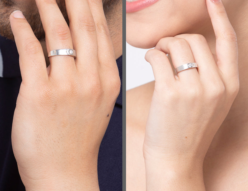 CLARA Pure 925 Sterling Silver Belt Adjustable Couple Band, Promise Rings for Lovers