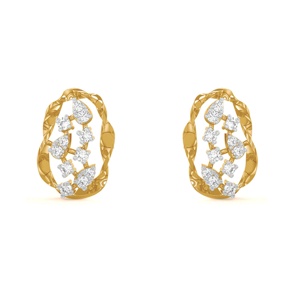 CLARA 925 Sterling Silver Petra Earrings with Screw Back 
