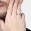 CLARA Real 925 Sterling Silver Step Band Ring 