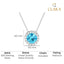 Silver Orsa Blue Solitaire Pendant Chain