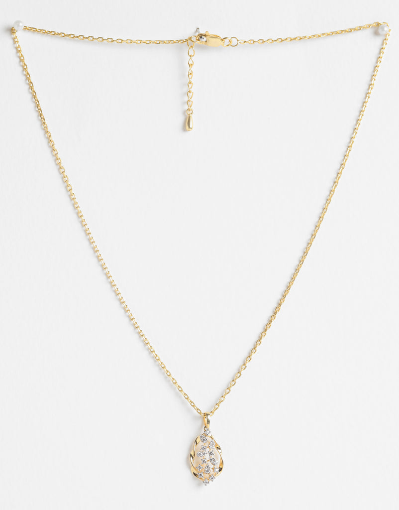CLARA 925 Sterling Silver Petra Pendant Chain Necklace 