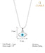 CLARA 925 Sterling Silver Evil Eye Marquise Pendant Chain Necklace 