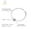 CLARA Made with Swiss Zirconia 925 Sterling Silver Round Solitaire Bracelet Gift for Women and Girls
