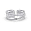 Silver Criss Cross Finger Ring Thumb Band