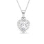 Silver Zilvia Heart Solitaire Pendant Chain