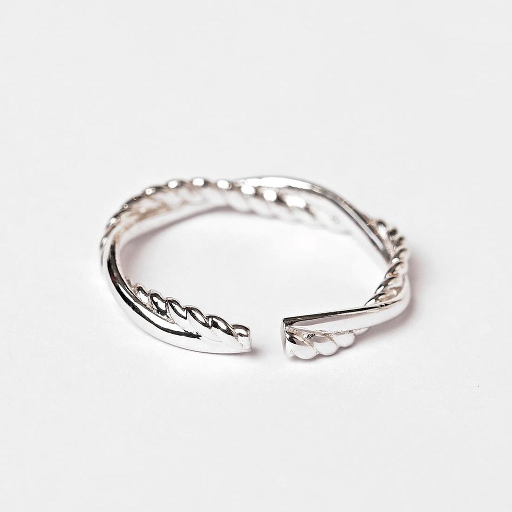 CLARA Pure 925 Sterling Silver Minimal Office Wear Finger Ring 