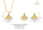 CLARA 925 Sterling Silver Irina Pendant Earring Chain Jewellery Set 