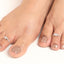 CLARA 925 Sterling Silver Moonstone Toe Rings Pair 