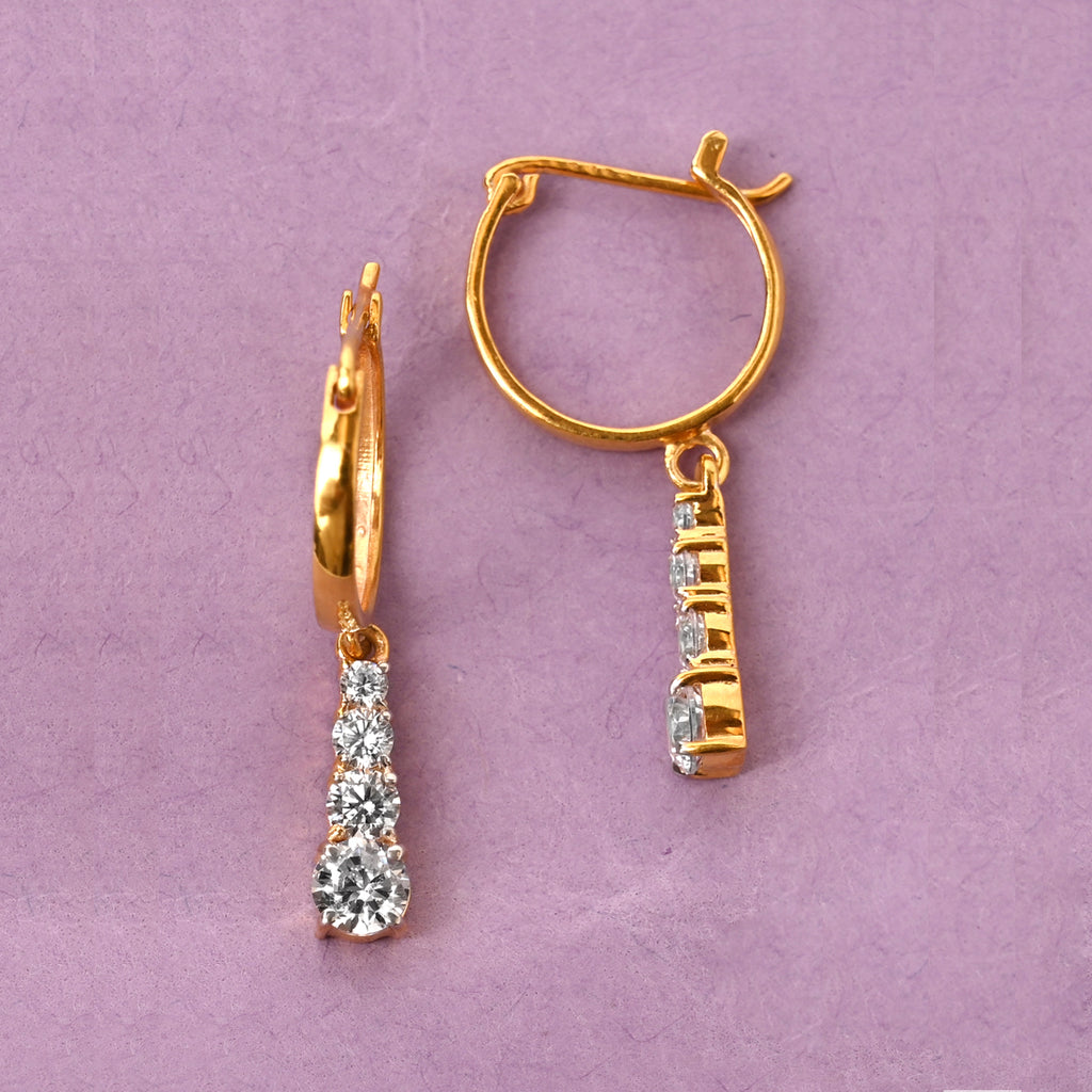 CLARA 925 Sterling Silver Graduation Hoop Bali Earrings 