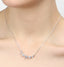 5 Stone Silver Chain Pendant