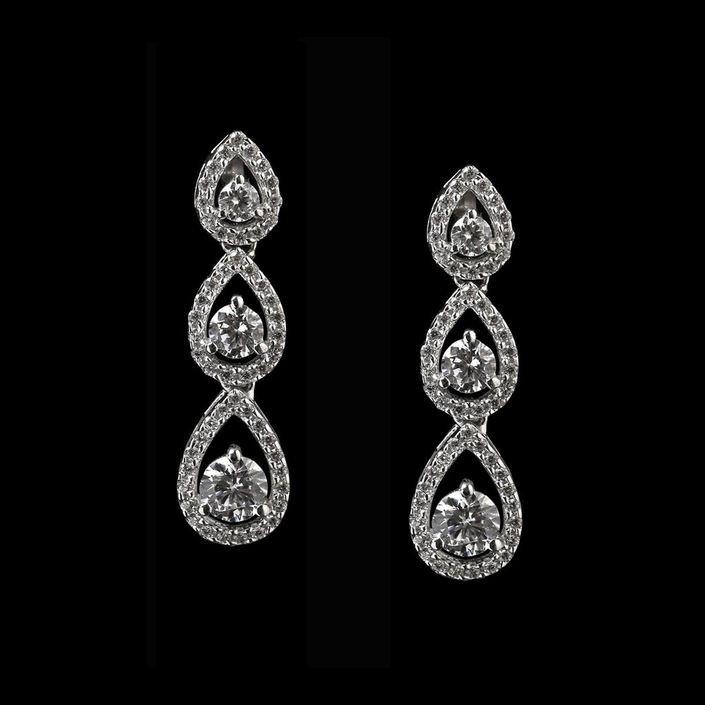 Clara 925 Sterling Silver Classic Dangler Earrings