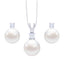 Silver Classic Pearl Jewellery Set