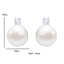 Clara 92.5 Sterling Silver Swiss Zirconia Classic Pearl Earrings Gift for Women and Girls