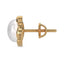 CLARA 925 Sterling Silver Real Pearl Stud Aki Earrings | Gold Rhodium Plated, Screw Back | Gift for Women & Girls