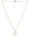 CLARA 925 Sterling Silver Pearl Asuka Pendant Earring Chain Jewellery Set | Gold Rhodium Plated, Swiss Zirconia | Gift for Women & Girls